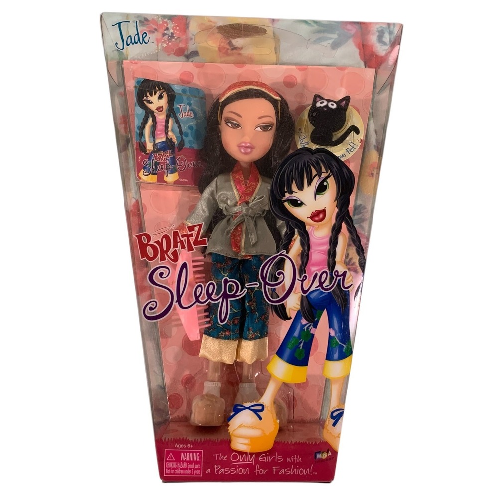 BRATZ Doll  Sleep‎ Over JADE Doll With Black Cat Sealed NEW